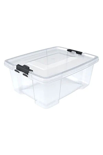 Zumzeria Transparent Plastic Storage Box with Lid 20L