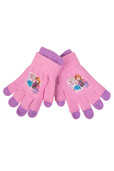 Zumzeria Double Pink Purple Frozen Gloves for Kids 2-5 Years - 1 pair