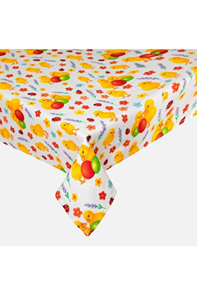 Zumzeria Easter Tablecloth with Chicken Pattern 180x140cm