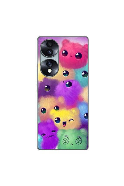OEM Husa compatibila cu Honor 70 Silicon Gel Tpu Model Pufosi Colorati