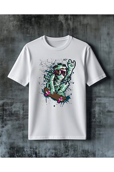 COMVİCHO Mumya Skateboard Printed Oversize T-Shirt