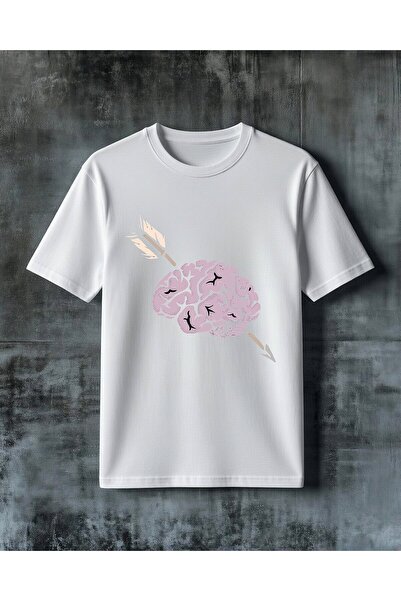 COMVİCHO Brain Arrow Printed Oversize T-Shirt