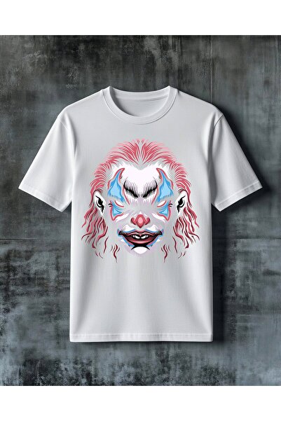 COMVİCHO Stage Mask Red Sheet Printed Oversized T-Shirt