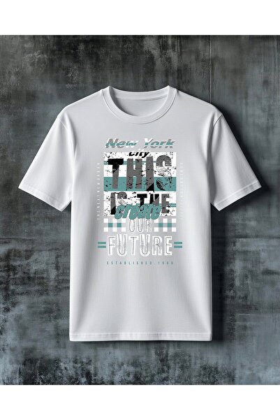 COMVİCHO Newyork City Graffiti Printed Oversize T-Shirt