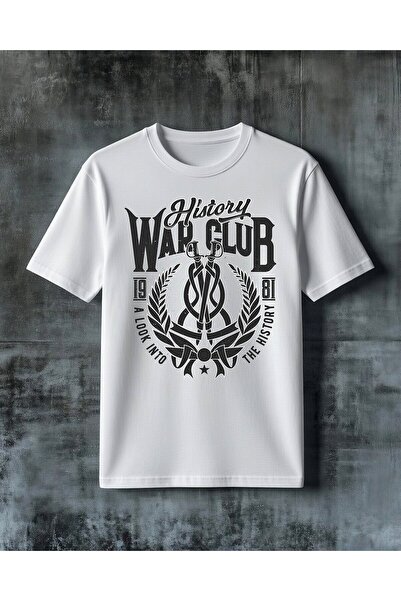 COMVİCHO History War Savaski Logo Printed Oversize T-Shirt
