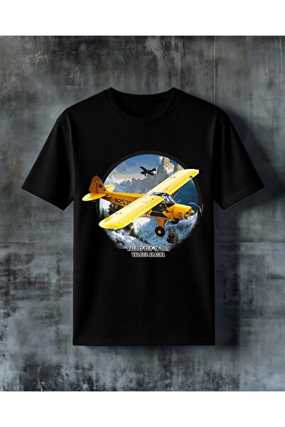 COMVİCHO Valdez Fly in Sari Ucak Printed Oversize T-Shirt
