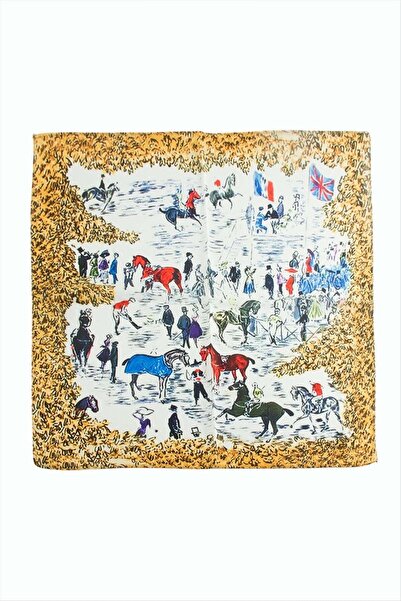 Generic Brand Jockey Patterned Zr Chiffon Scarf 50*50 cm