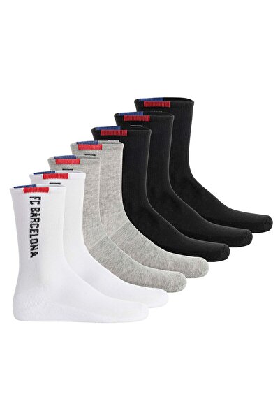 FC BARCELONA Kinder Socken, 7er Pack - Tennis Socks, Schriftzug-Logo, Baumwol...