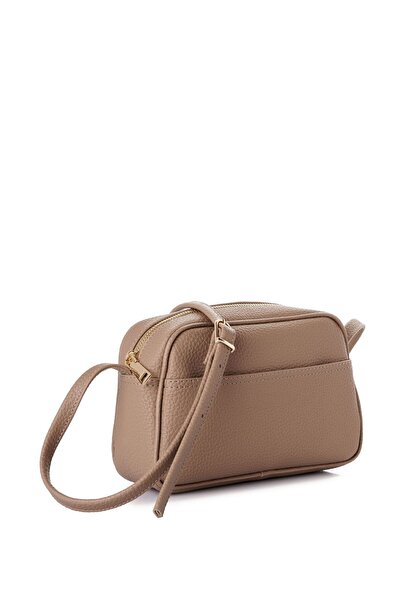 Amber Crossbody Zipper Women's Mini Shoulder Bag Mink