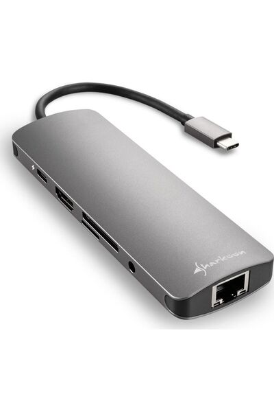SHARKOON Adaptor combo USB 3.0 Tip C (gri închis)
