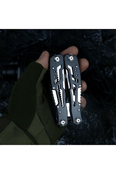 Choice Black Stainless Steel Multifunctional Tool Pliers Outdoor Folding Port...