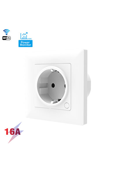 Choice مقبس حائط ذكي EU-16A-WiFi-Monitor من تويا، مزود بتقنية واي فاي ومراقبة...