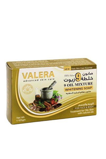 Valera صابون تبييض البشرة بخلاصة 9 زيوت للوجه والجسم 125 جرام