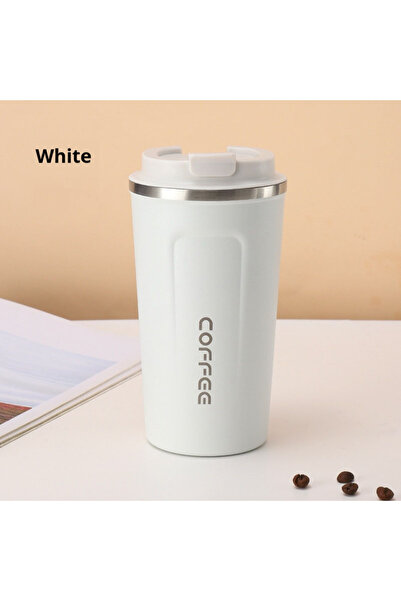 Choice6 301-400ml White 380/510ML Stainless Steel Car Thermal Cup Coffee Cup ...