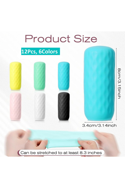 Choice1 12 pcs 6/12Pcs Travels Silicone Bottle Caps, Leak-Proof Elastic Caps,...