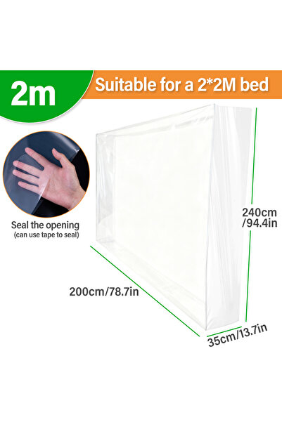 choice2 حقيبة تغليف المراتب 200x240x35 سم، حقيبة بلاستيكية كبيرة الحجم من الب...