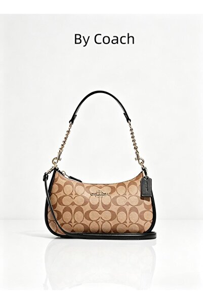 By Coach Teri Shoulder Bag In Signature Canvas for women Handbag Messager Bag