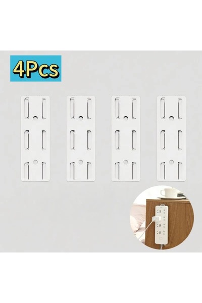 Choice6 4 قطع منظم شريط الطاقة ذاتي اللصق 1-50، مثبت أسلاك ومقبس كهربائي، قضي...