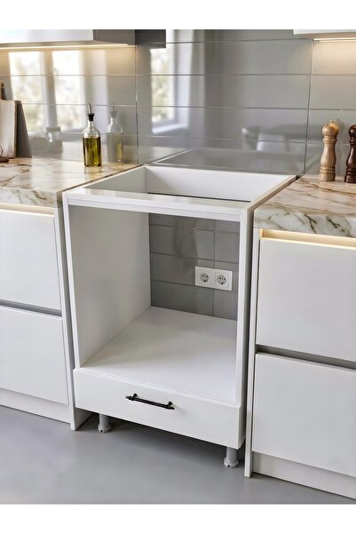 Asude Home Ankastre Dolabı, Ankastre Fırın Ocak Modülü, Ayarlanabilir Ayaklı,...