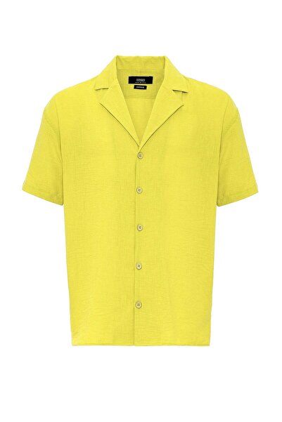S13 Store Apaş Yaka Oversize Kısa Kollu Erkek Gömlek