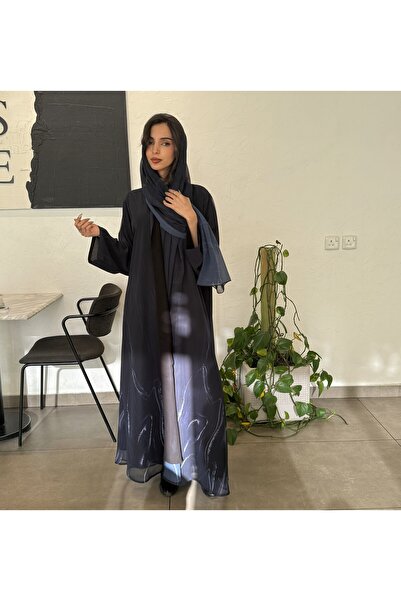 DAR ALSALAAM عباية ترند كلوش دبل فيس لف كحلي 2 مناسب لكل الفصول