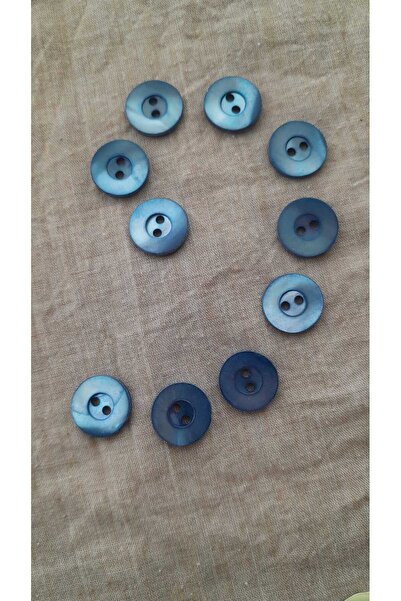 ILERI EUROPE Natural Trokas Genuine Pearl Mussel Shell Button 12 mm 10 Pcs