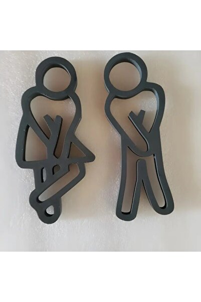 Choice YKL01014 Restroom Signs 2D Flat WC Door Signs Funny 12cm Toilet Signag...