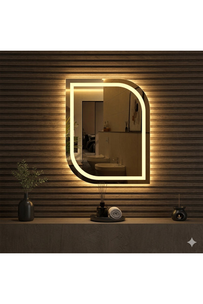 Yapı Muğla Dora 62x80 Dokunmatik LED Ayna | Beyaz & Sarı Işık Seçenekli