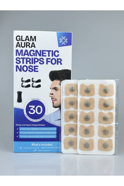 GLAM AURA Magnetic Nose Strips, Glamaura 305Pcs Nasal Strips for Breathing, A...