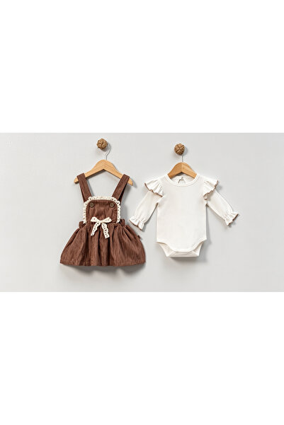 Afrababy KIZ BEBEK FİTİLLİ KADİFE JİLE ŞIK TAKIM