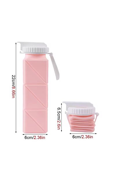 choice2 620ml AS 1pcs 620ml Square Silicone Folding Mug Portable Food Grade S...