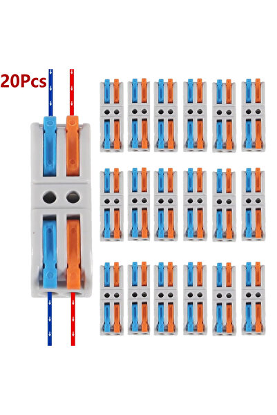 Choice1 2port-20pcs 5/10/20PCS Lever Wire Connectors, 2/3Ports Quick Wire Con...