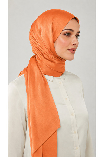 Big ModaEbrar Orange Janjan Shawl - 102