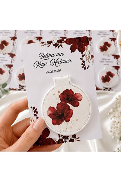 Pleksi Ayna Kına Hediyeliği 12 Adet Ayna Bride Hediyeliği