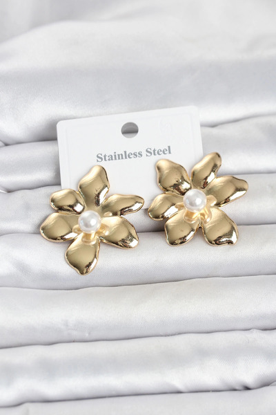 İsmiyle Al Znv Mey Import ®   316L Steel Gold Color Pearl Lotus Model Women's...