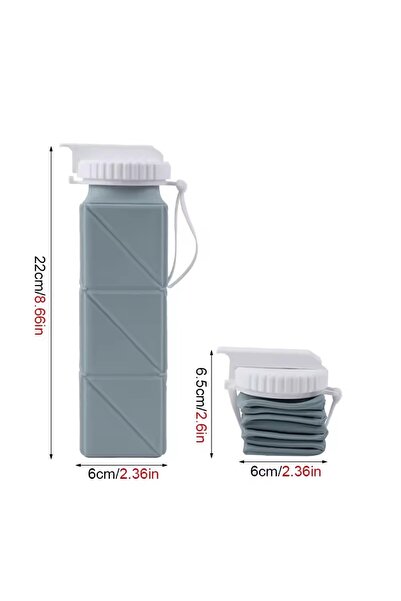 Choice1 620ml AS 1pcs 620ml Square Silicone Folding Mug Portable Food Grade S...