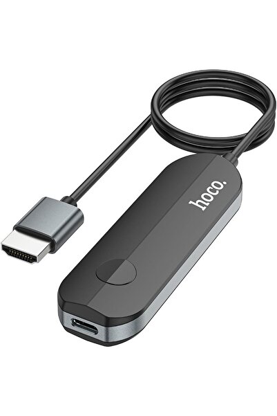 Hoco محول عرض لاسلكي UA23 - HDMI، يدعم 4K بتردد 30 هرتز، متوافق مع آيفون وآيب...
