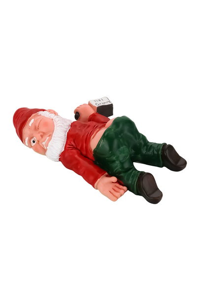 Choice Red Drunk Garden Gnome Outdoor Statue Garden Gnomes Outdoor Patio Deco...
