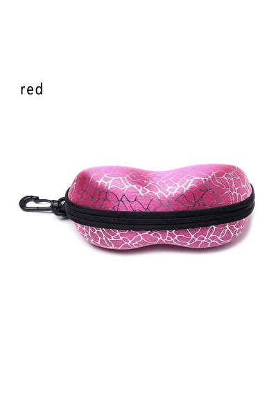 choice2 red Hot Sunglasses Box Eyewear Box Stone Pattern Zipper Closure Simpl...