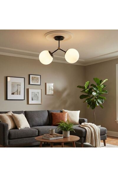 FARİKA Candelabru Negru / Alb 6331
