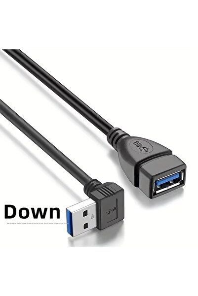 choice2 Down High-Speed USB 3.0 Right Angle Extension Cable 90° Adapter for P...