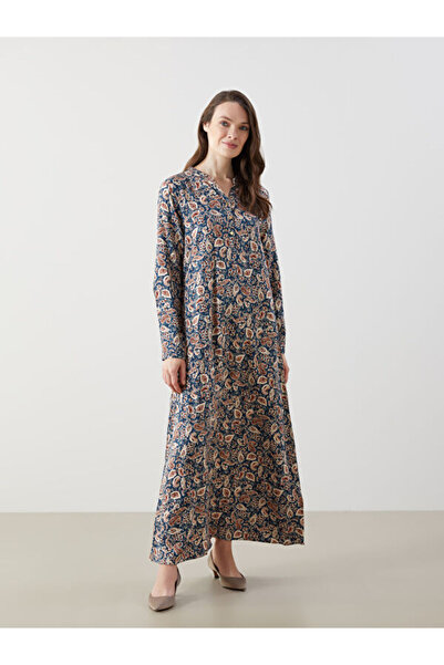 LC Waikiki Cowl Neck Patterned Dress