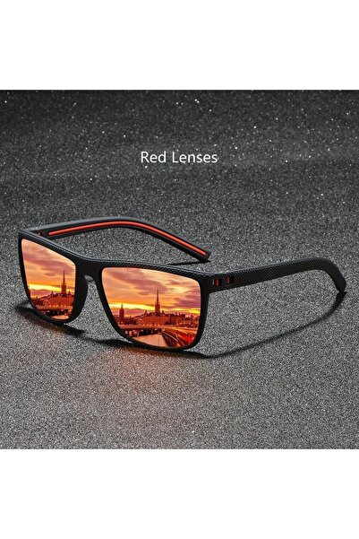 Choice6 566(Red Lenses) Fashion Nail Decoration Vintage Square Polarized Sung...