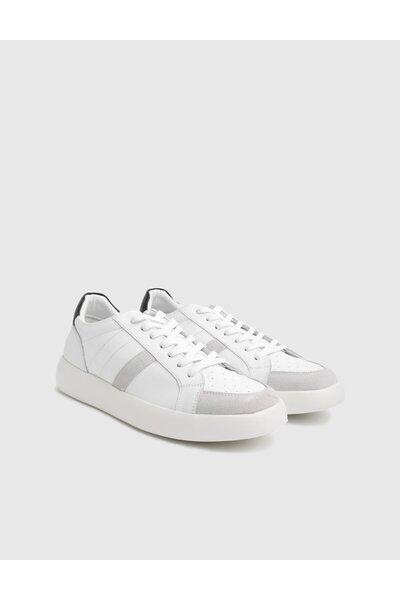 İLVİ Amaury Genuine Suede Leather Men's White Sports Shoes
