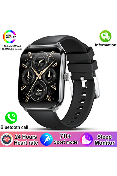 Choice6 Black New For Ultra Thin Smart Watch Men AMOLED HD Screen Always Show...