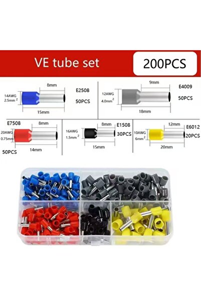 Choice 200Pcs 200-450Pcs Electrical Tube Insulated Terminal Crimp Terminals W...