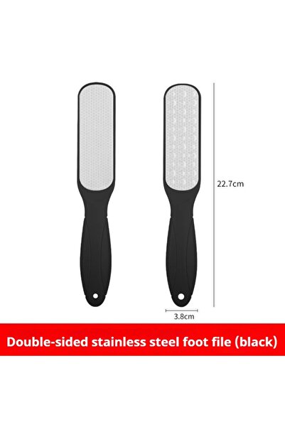 Choice5 2Pcs Black High-Quality 304 Stainless Steel Foot File Double Sided Ca...