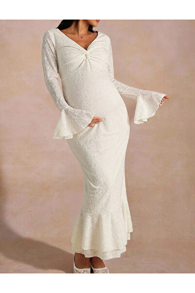 Evendi Long dress, White