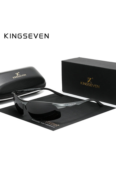Choice4 Original Gun Gray Genuine KINGSEVEN Polarized Men Aluminum Sunglasses...