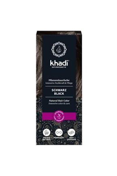 khadi Vopsea Naturala Henna Negru - Black Hair Color, 100 g